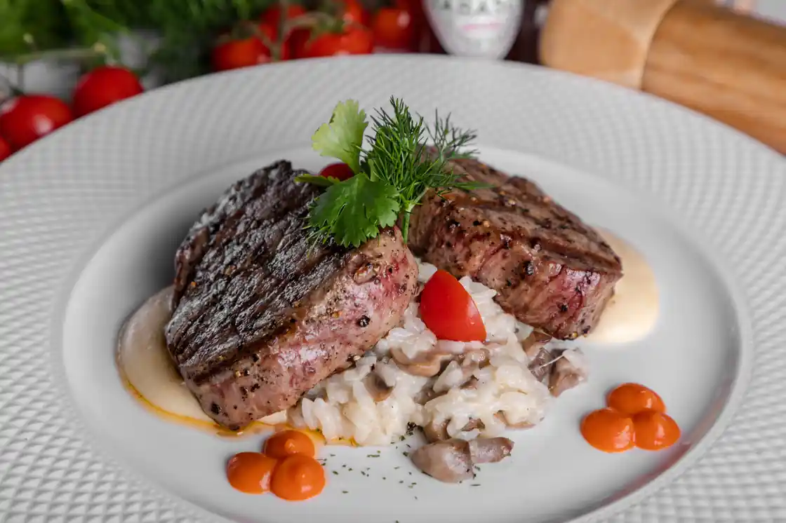 Beef Tenderloin Steaks Topped with Horseradish