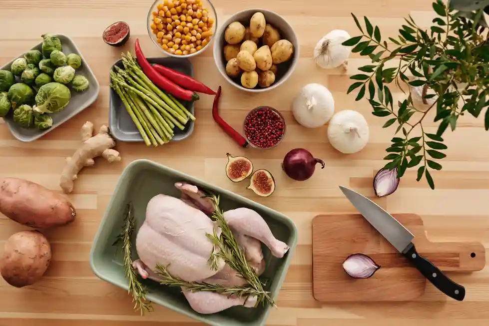 Chicken with Asparagus and Roasted Red Peppers