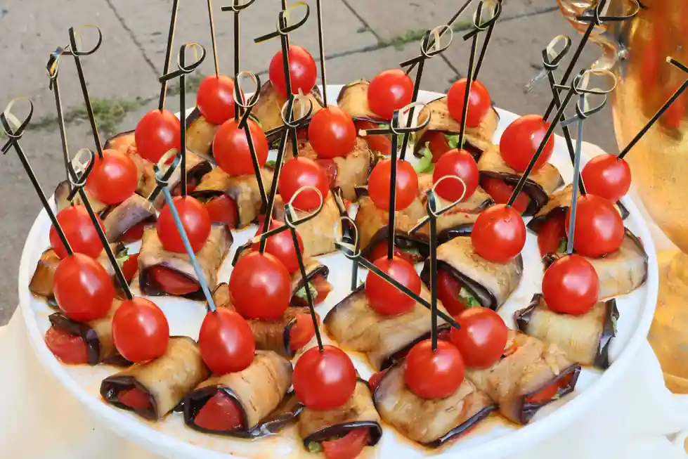 Eggplant and Halloumi Roll-Ups