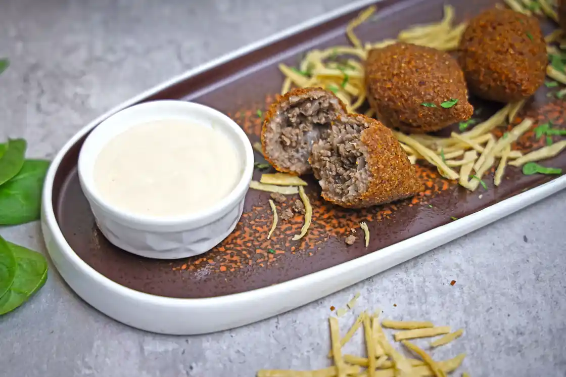 Fried Cauliflower with Tahini Sauce