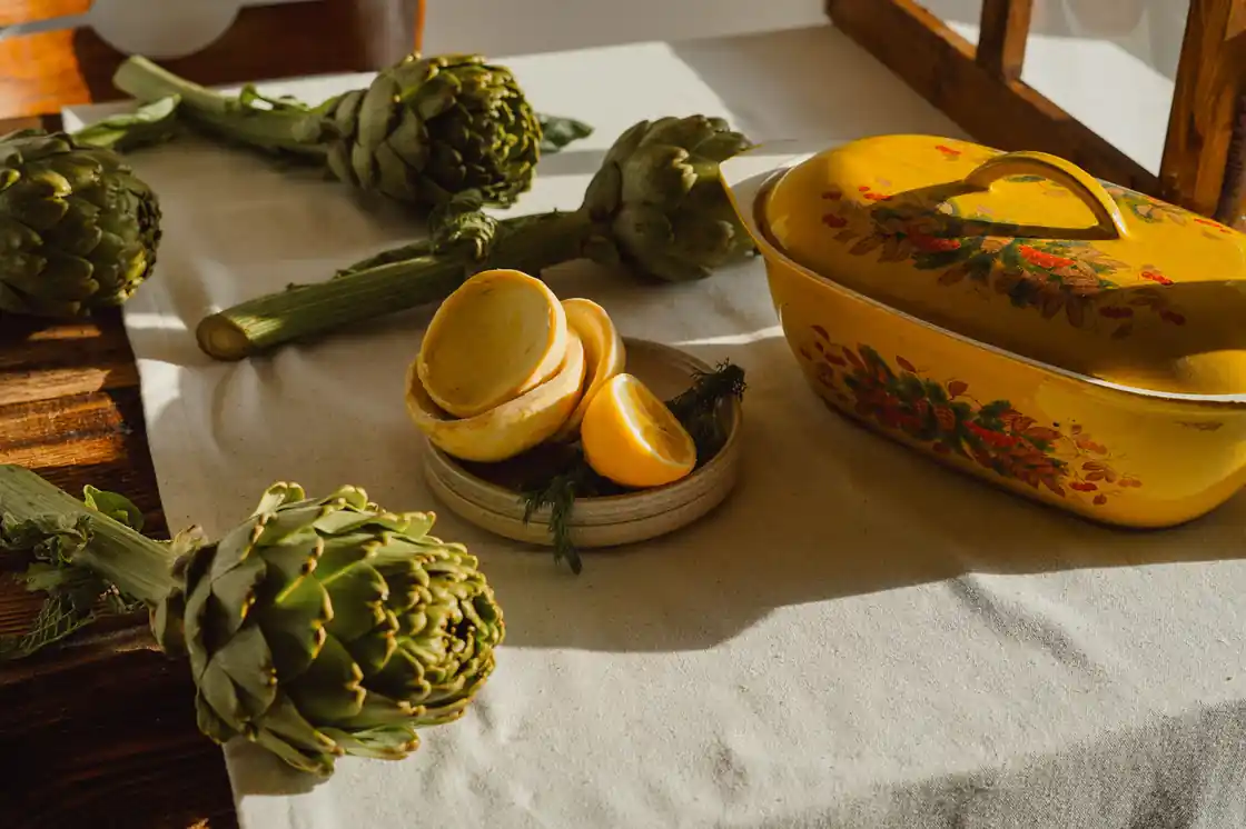 Lemon-Studded Artichokes