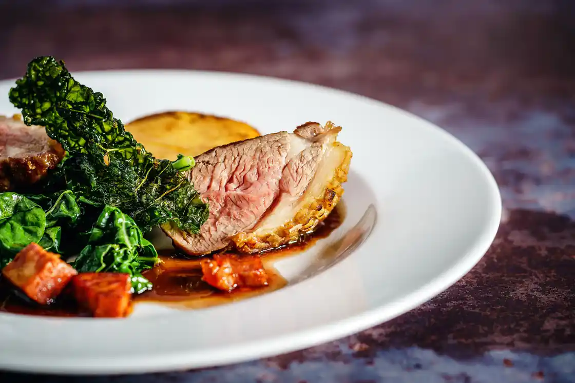 Pork Tenderloin with Steamed Kale