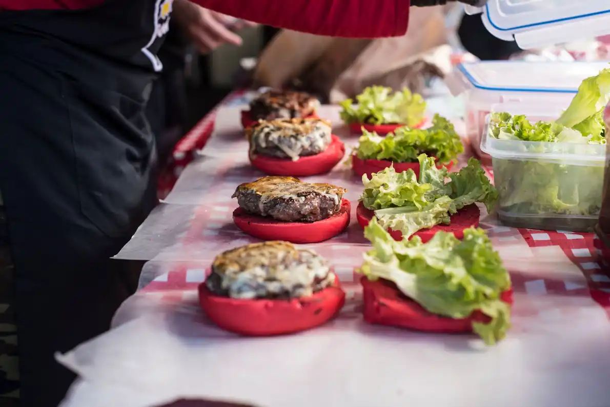 Red, White and Blue Burgers