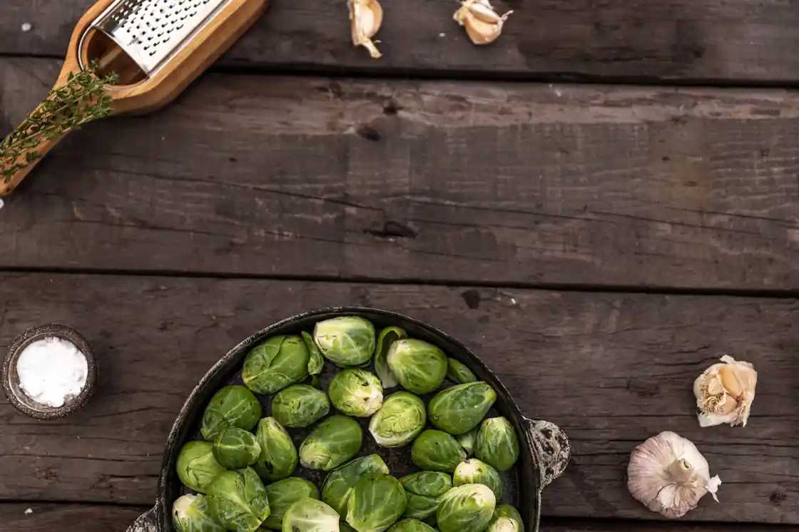 Shaved Brussels Sprouts with Bacon and Almonds