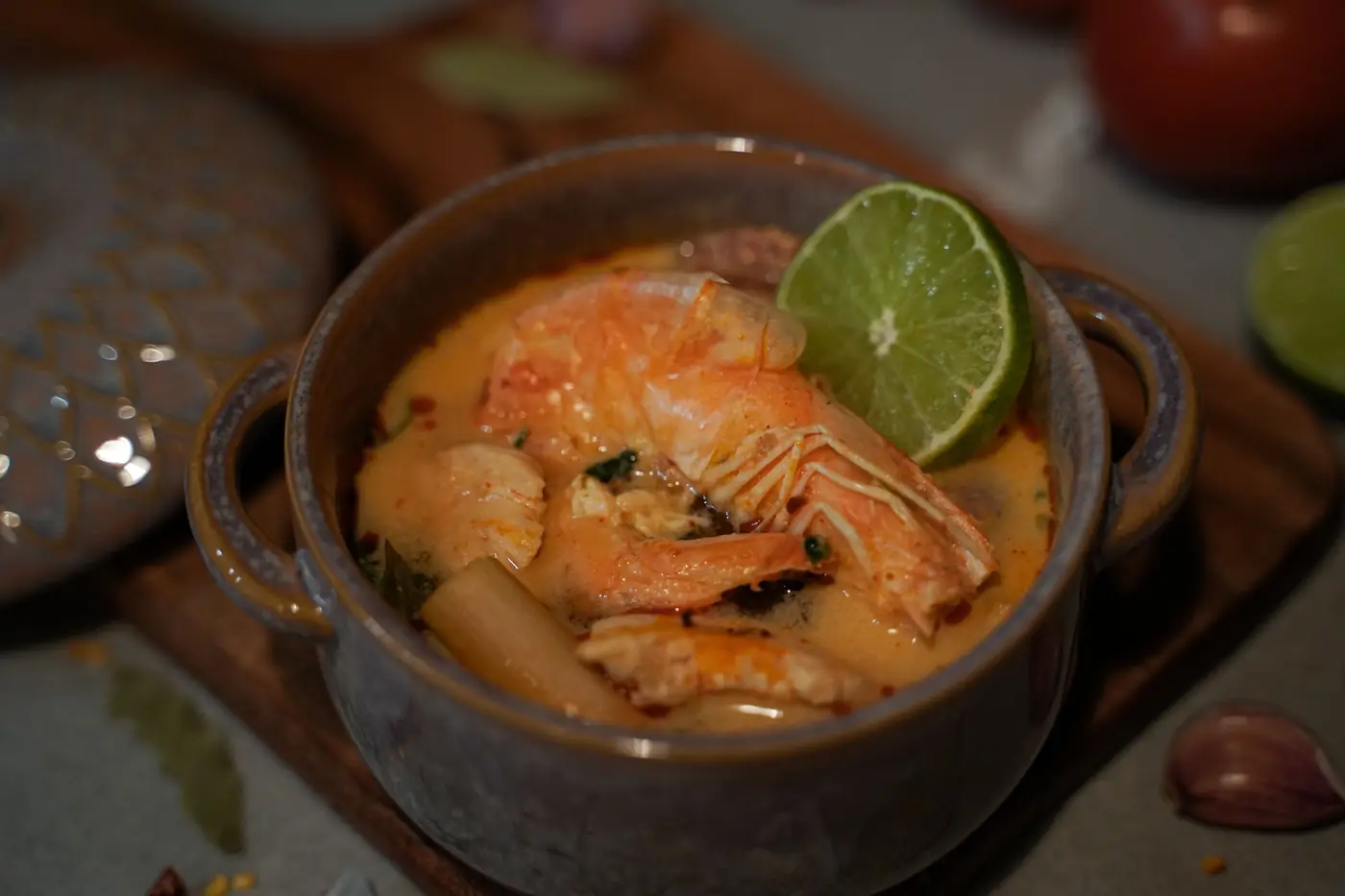 Sopa tailandesa de jengibre