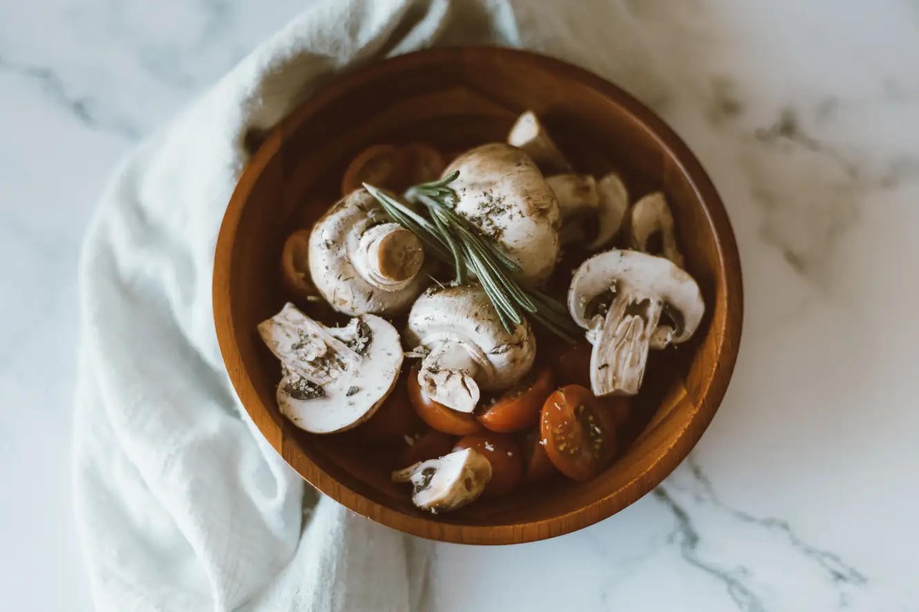 Warm Mushroom Salad with Pancetta